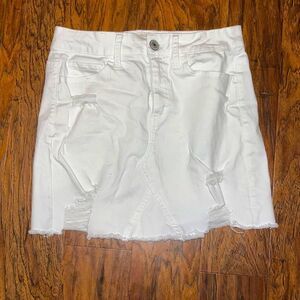 Juniors so white distressed stretchy mini skirt lightweight casual size 5